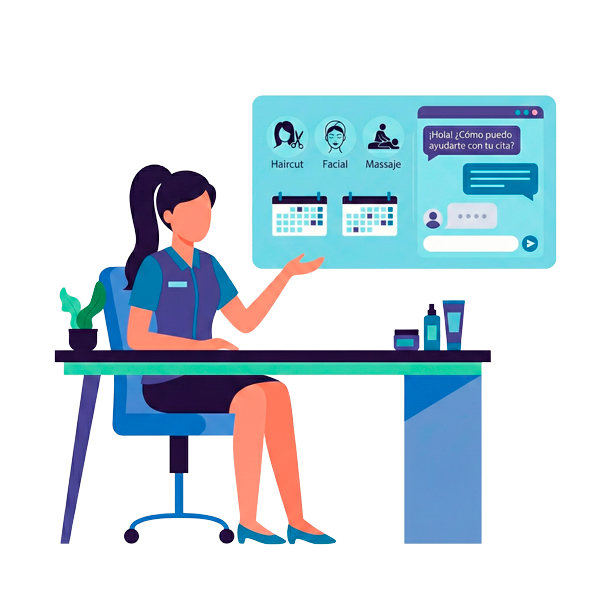 Recepcionista virtual para peluquerías, centros de estética y belleza